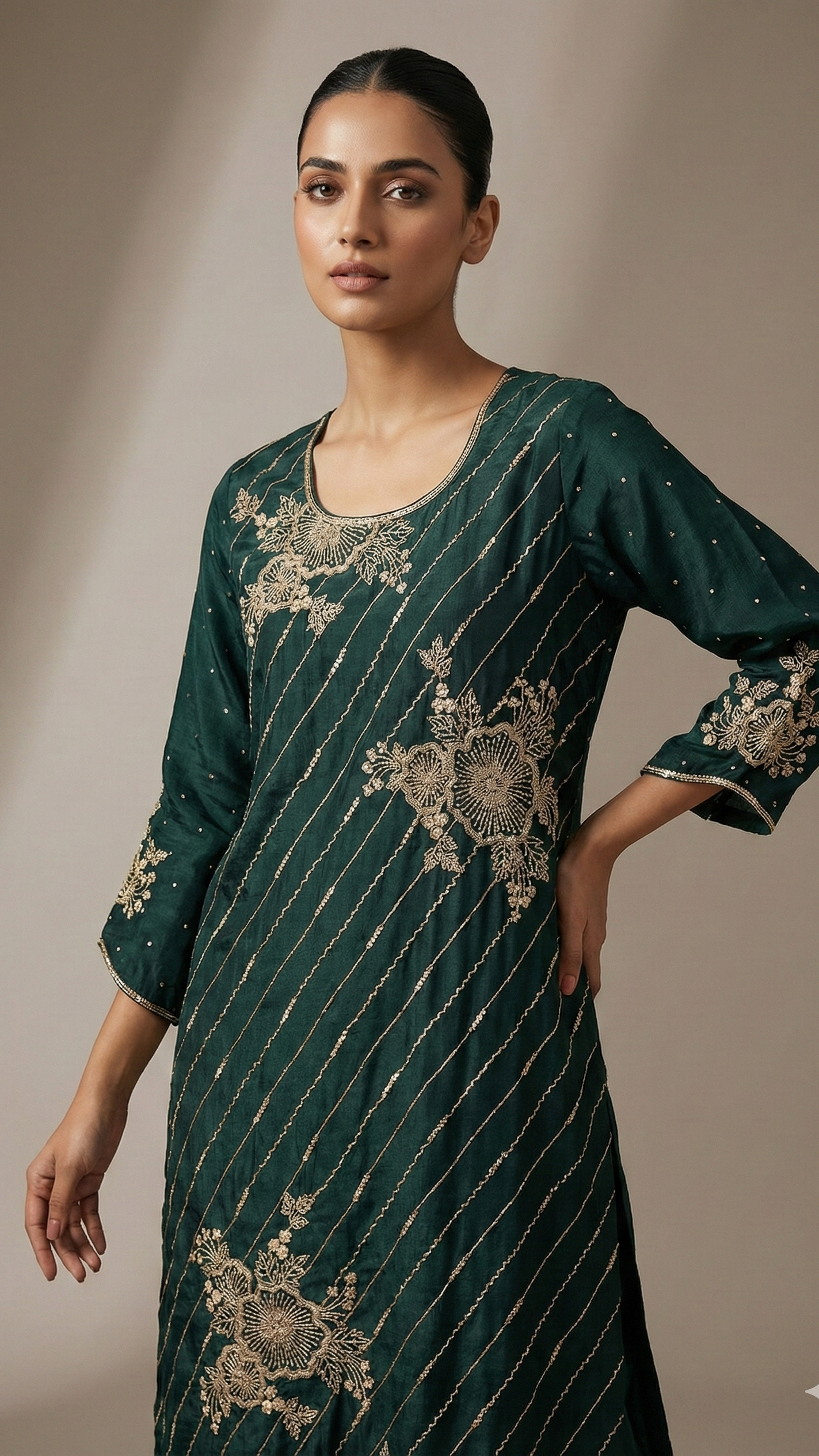 Elegant Straight Suit Set with Dupatta