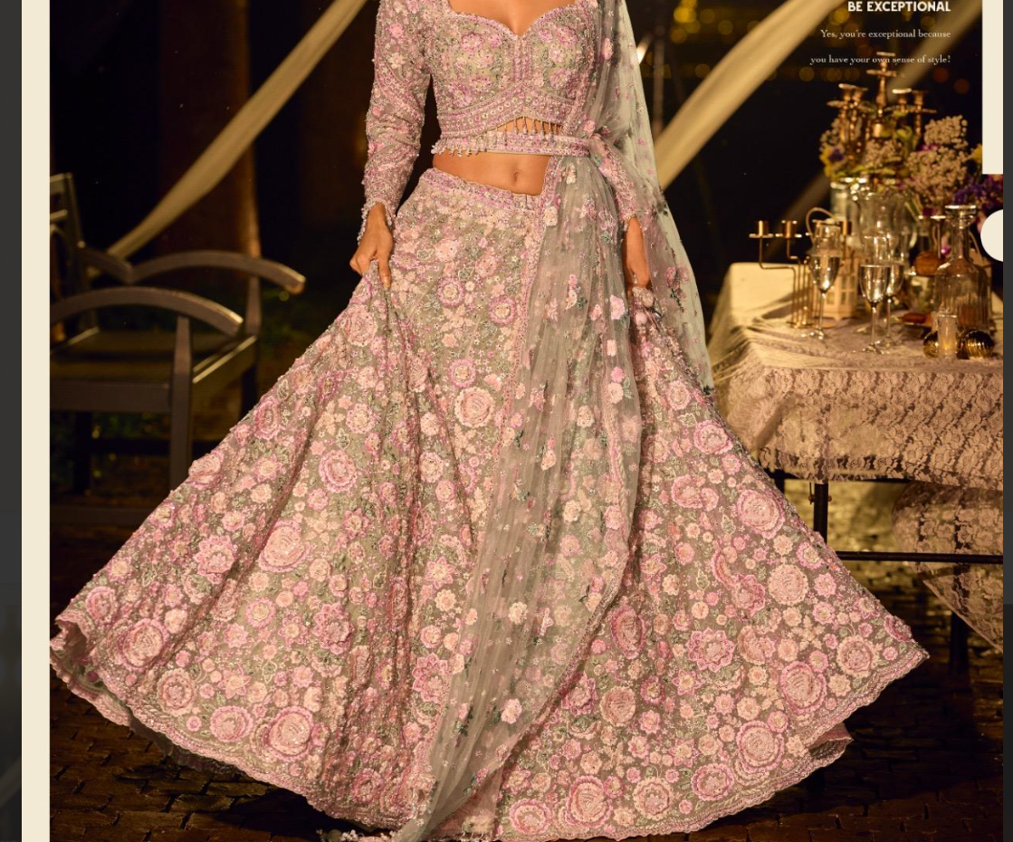 Pastel Mint Net Embroidered Mirror Work Designer Lehenga Choli