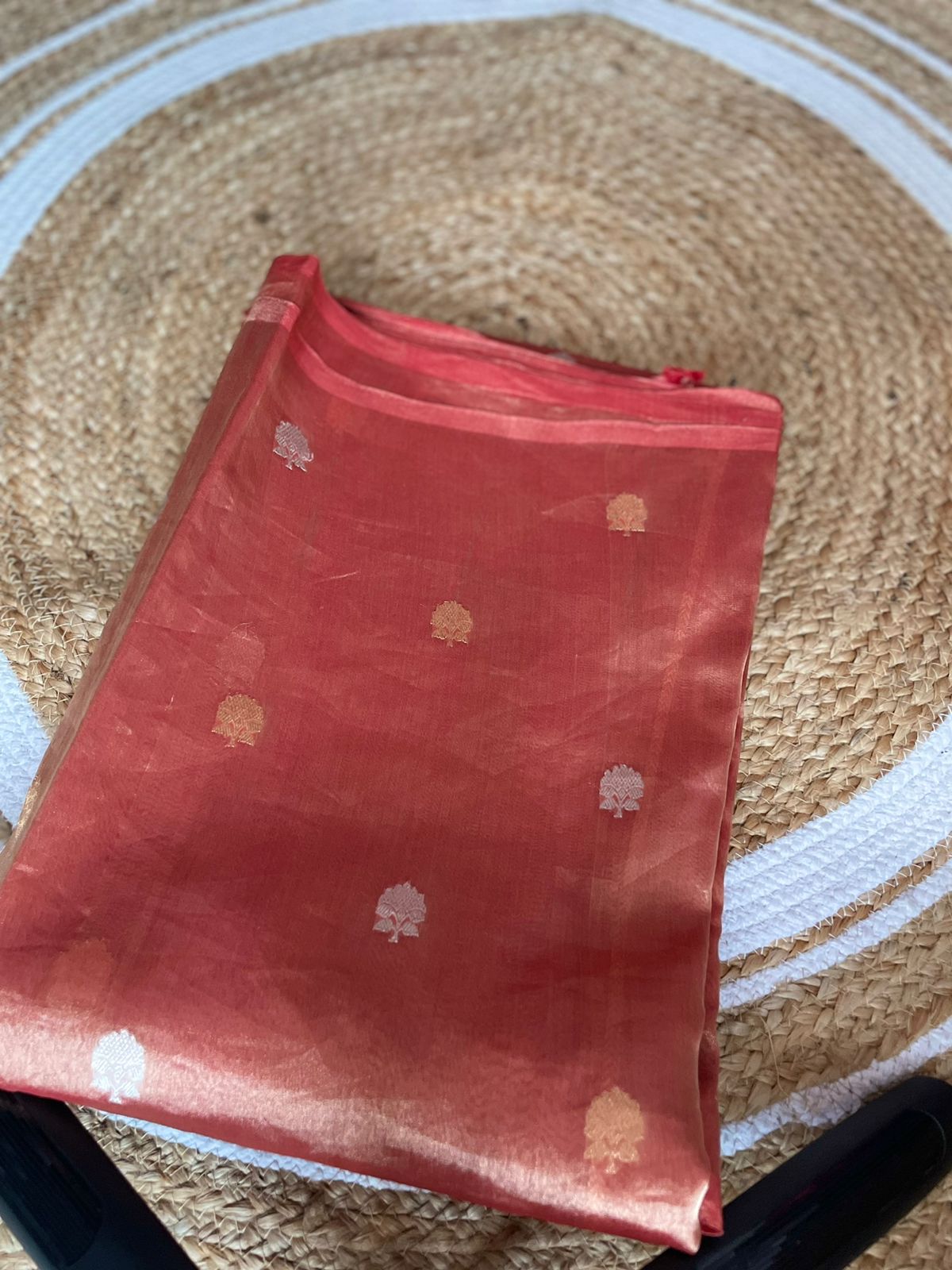 Pure Tissue Silk Saree with Gold and Zari Weaving