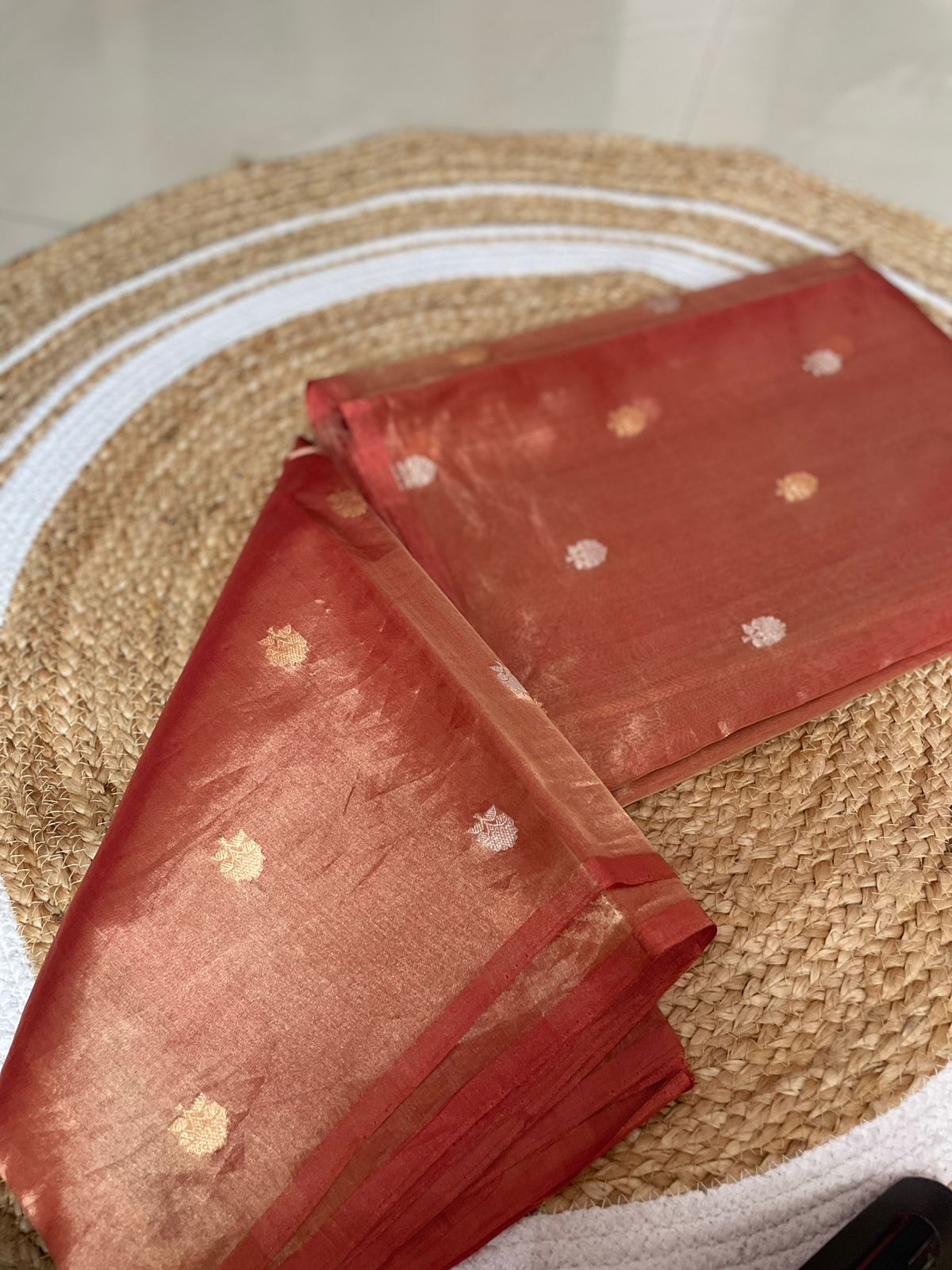 Pure Tissue Silk Saree with Gold and Zari Weaving