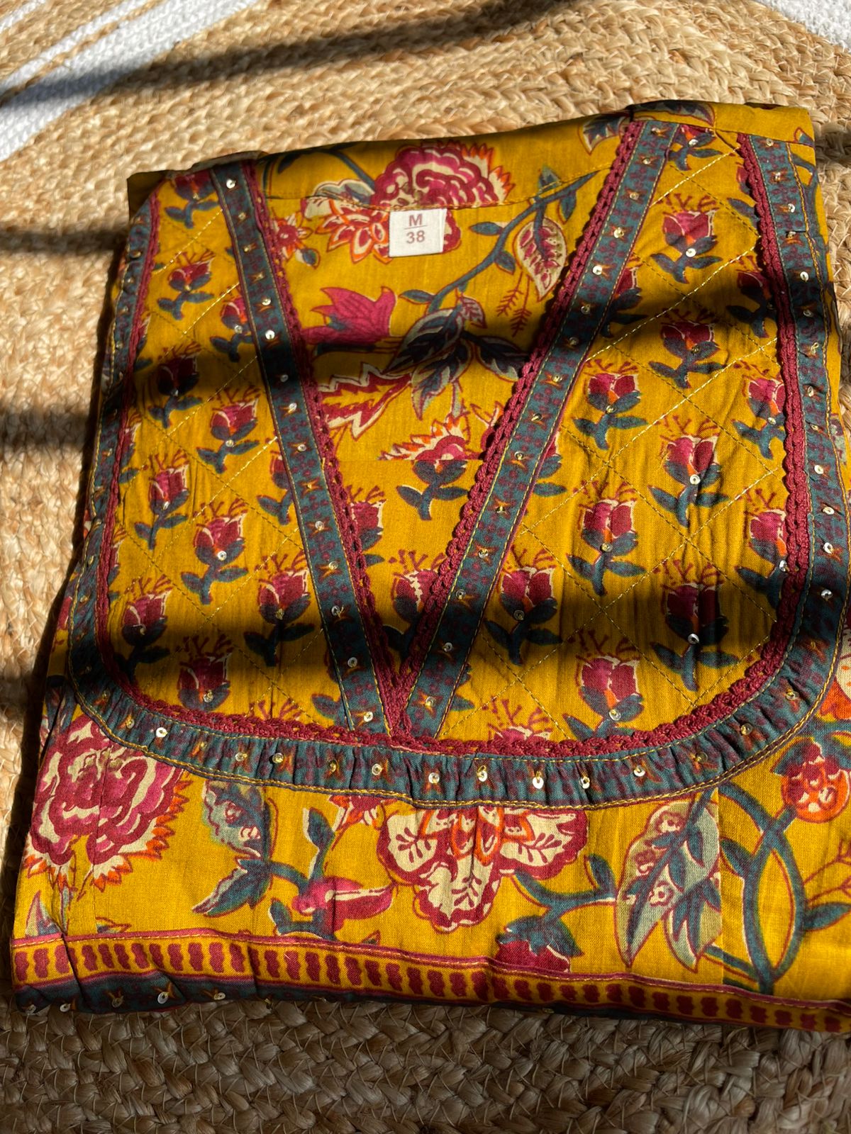 IndiWesto Cotton Anarkali Suit – Handblock Printed Ethnic Wear