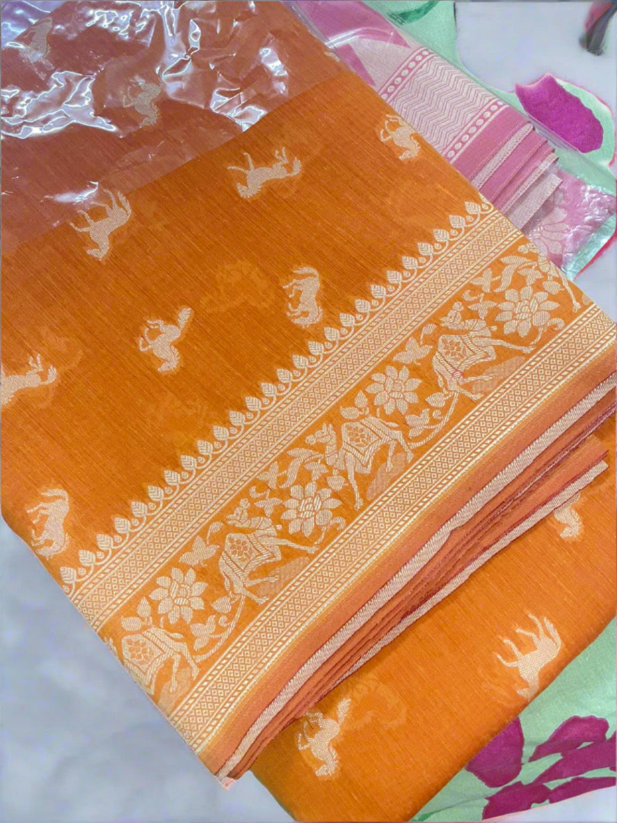 Pure Cotton Zari Weaving Saree