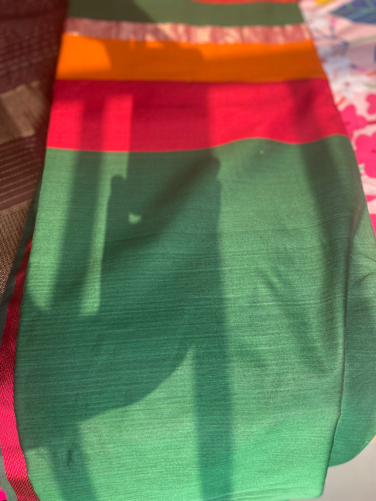 Handcrafted Maheshwari Silk Cotton Saree with Elegant Patterns